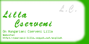 lilla cserveni business card
